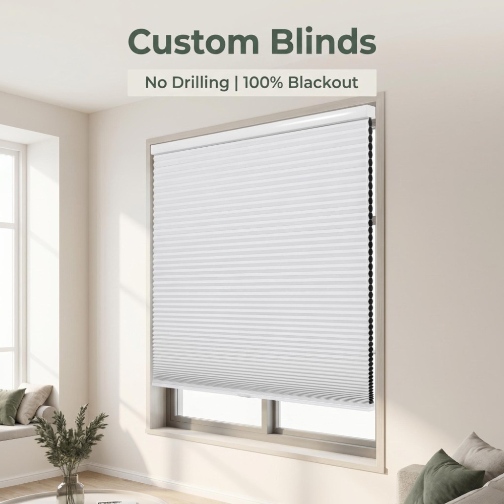 Home Decor Window Blinds - Tende a Nido d'Ape Personalizzate, Oscuranti,