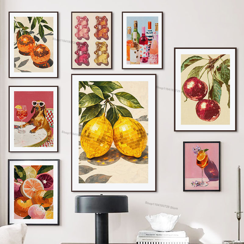 Home Decor Orange - Poster Creativo Retrò e Trendy con