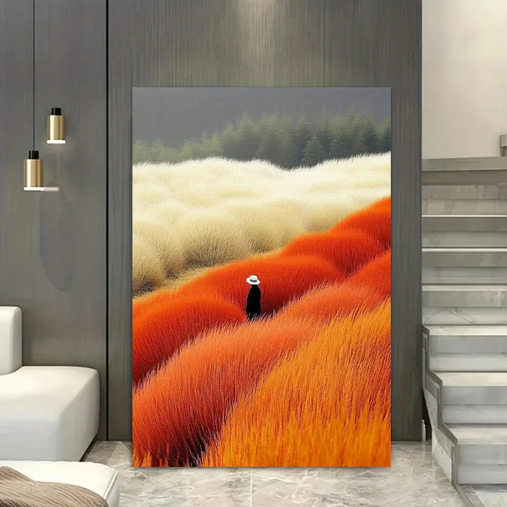 Home Decor Orange - Paesaggio astratto moderno Poster e stampe