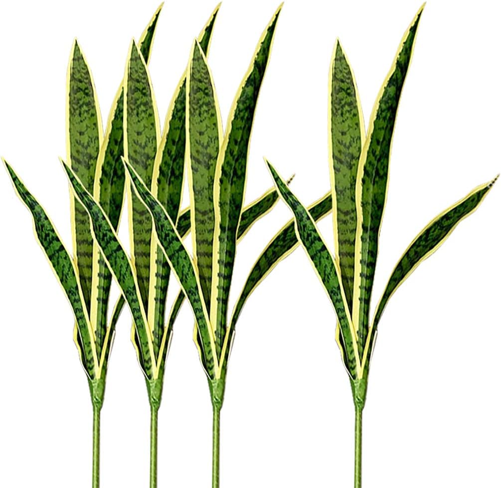 Home Decor Store - 4 pezzi di piante finte Sansevieria