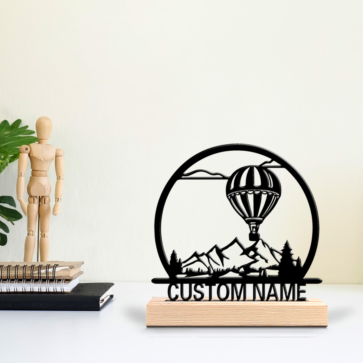 Home Decor Zone - 1 pz. Statuetta in latta personalizzabile