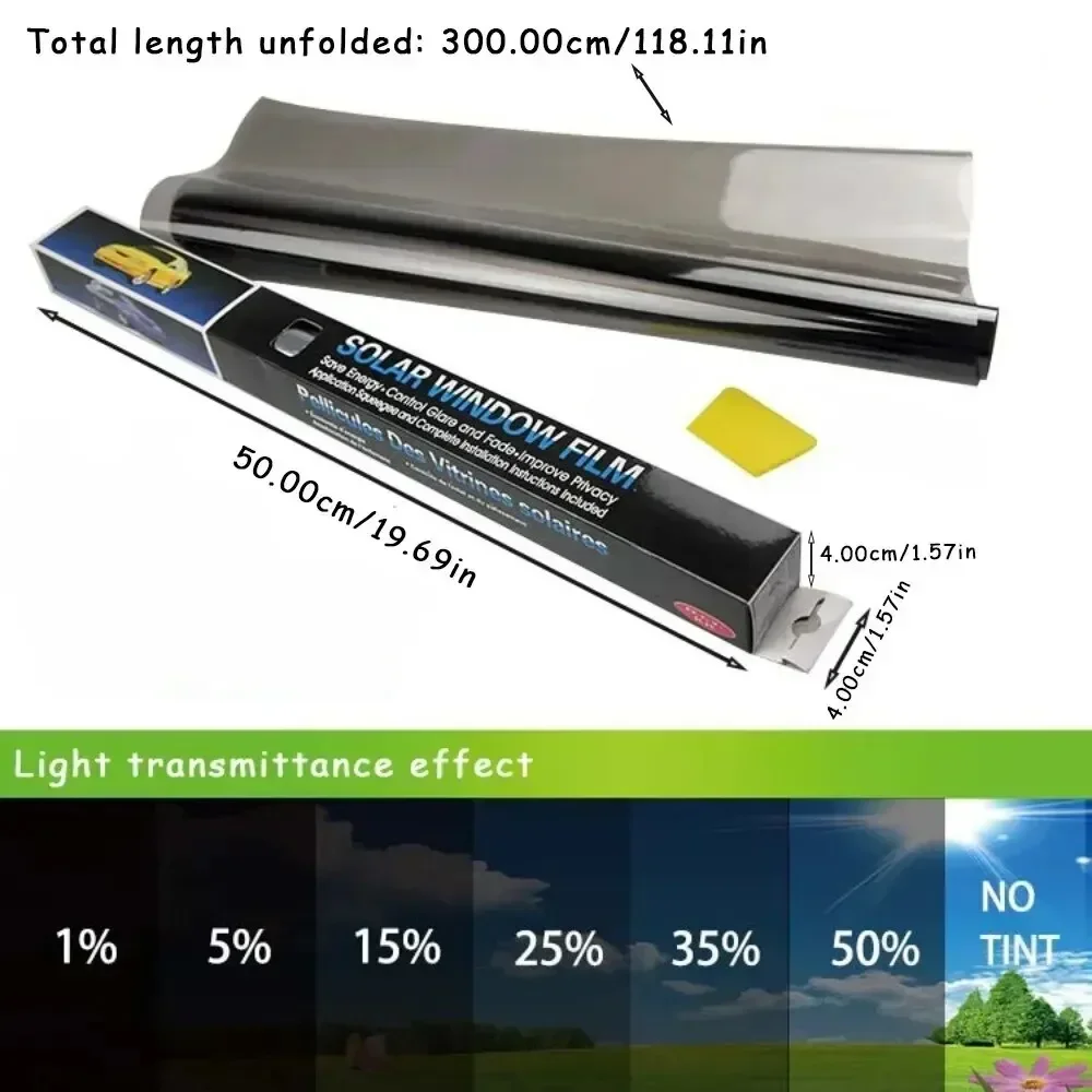 Home Decor Window Blinds - 3Mx50CM VLT Nero Finestra di Automobile