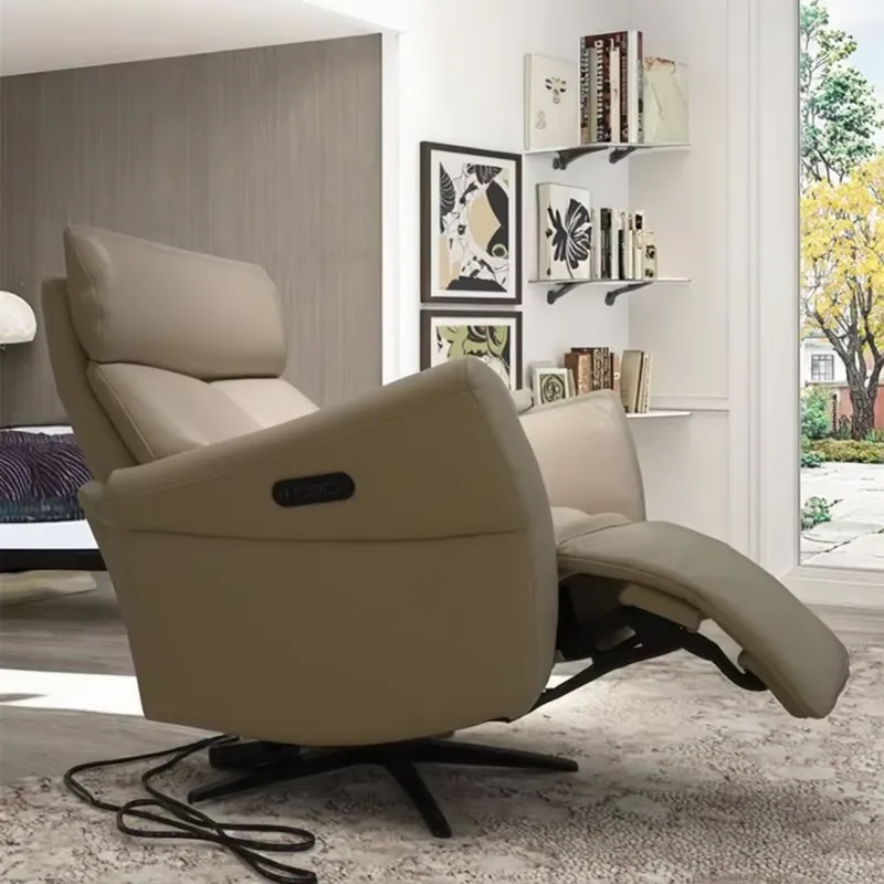Home Decor Sofa - Poltrona Reclinabile Elettrica in Vera Pelle,