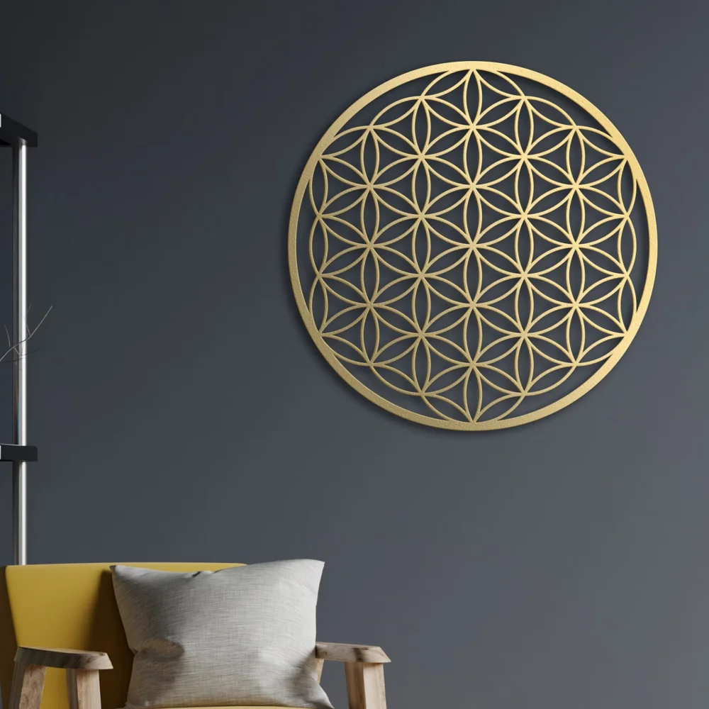 Home Decor Sofa - Arte da parete in metallo Flower