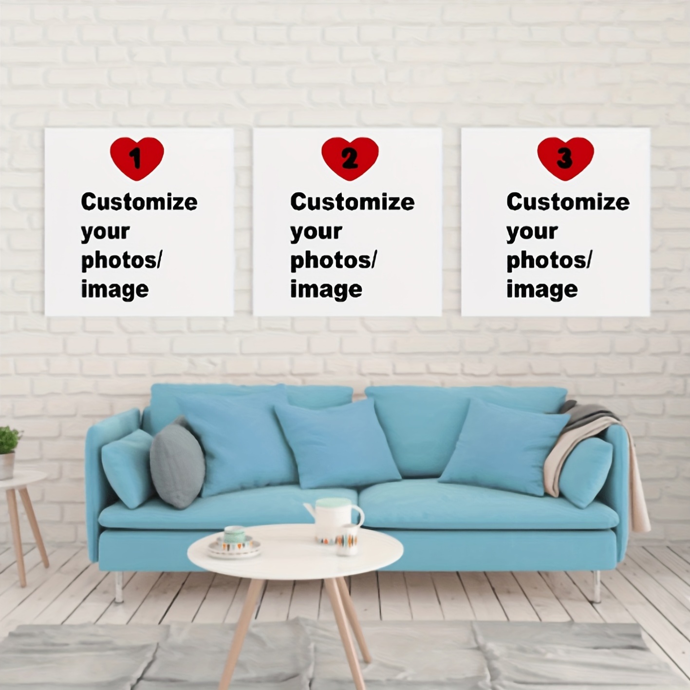 Home Decor Canvas - 3 pezzi/set poster su tela quadrato