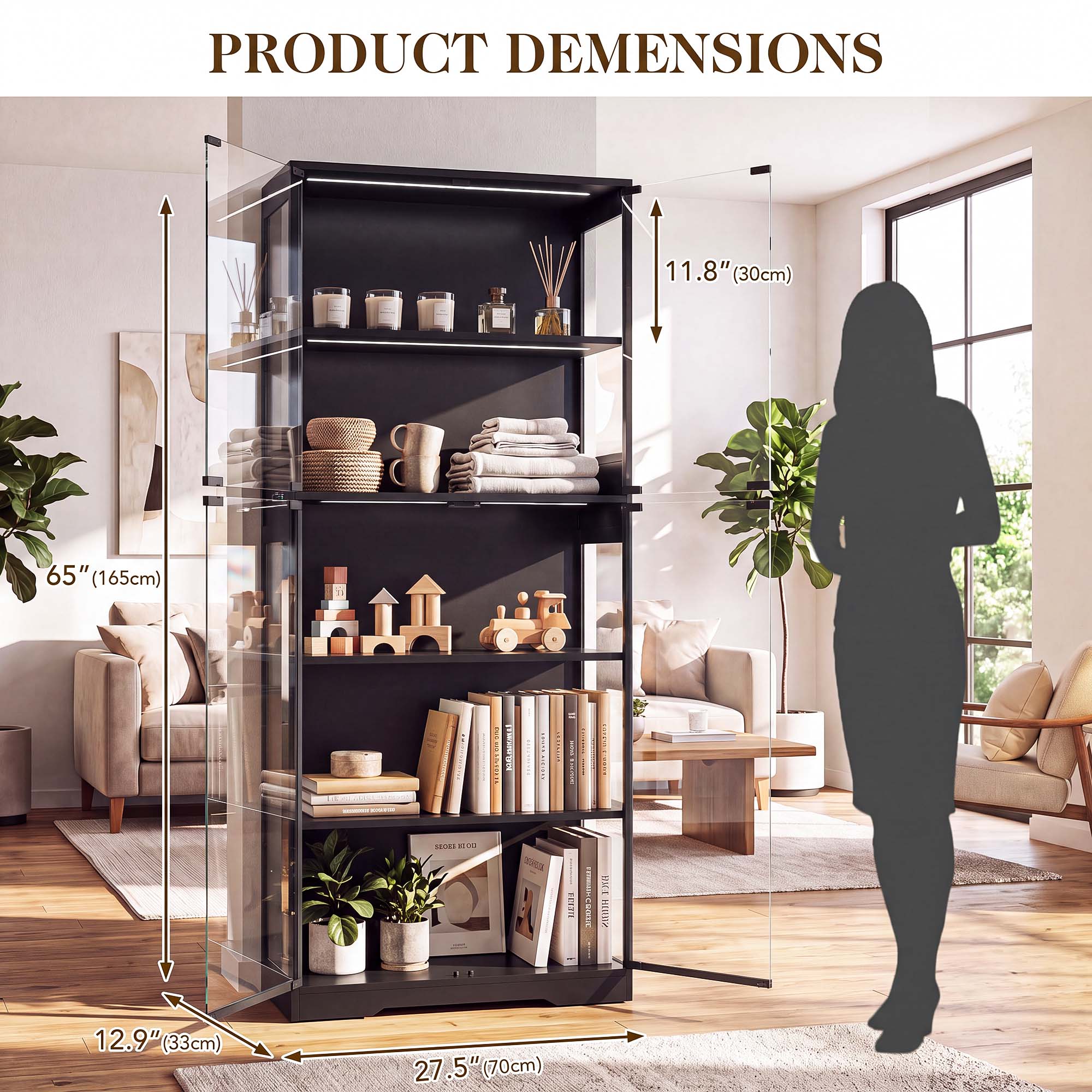 TCGBKAF Vetrina a 5 Ripiani co - Home Decor Furniture recensione e prezzo