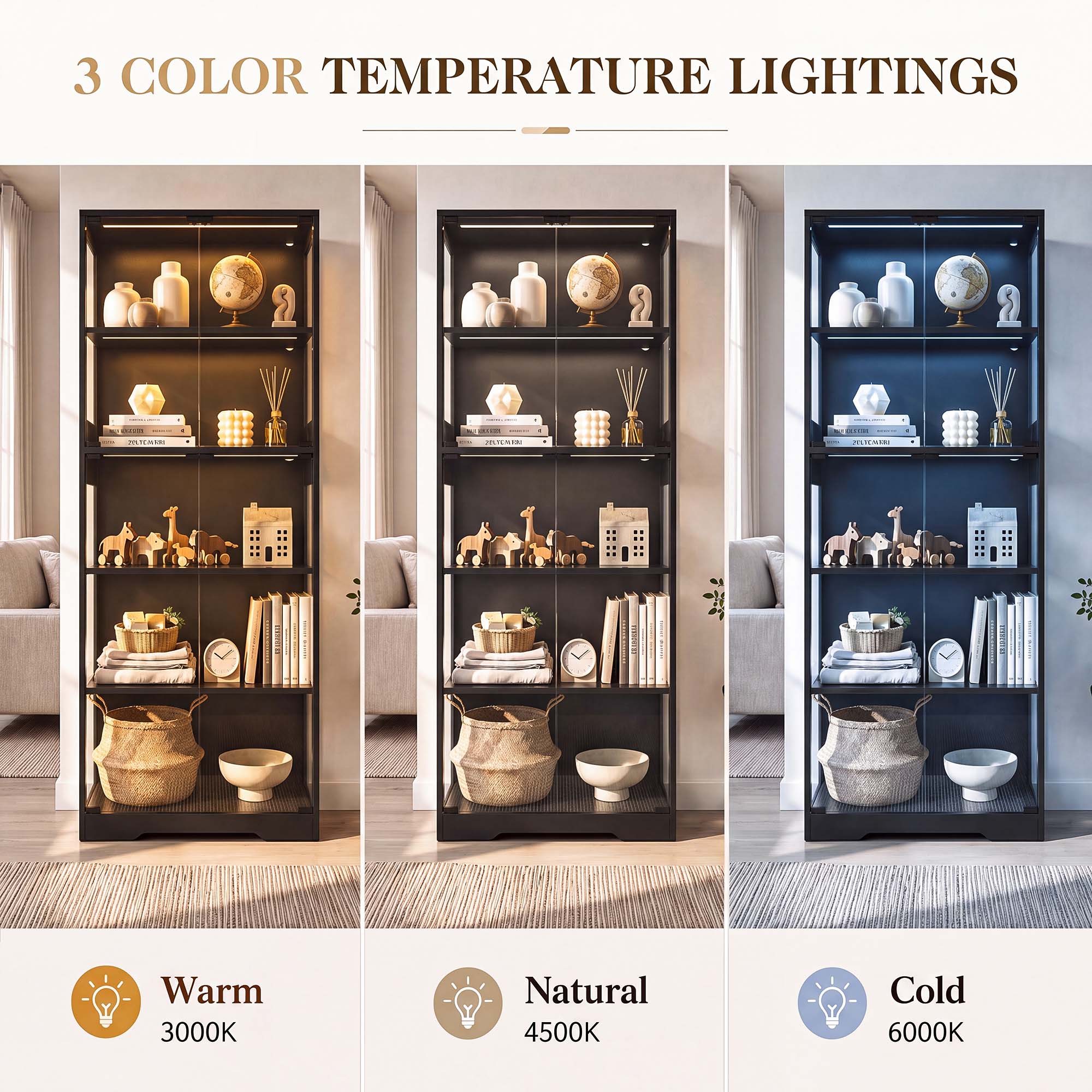 TCGBKAF Vetrina a 5 Ripiani co - Home Decor Furniture recensione e prezzo