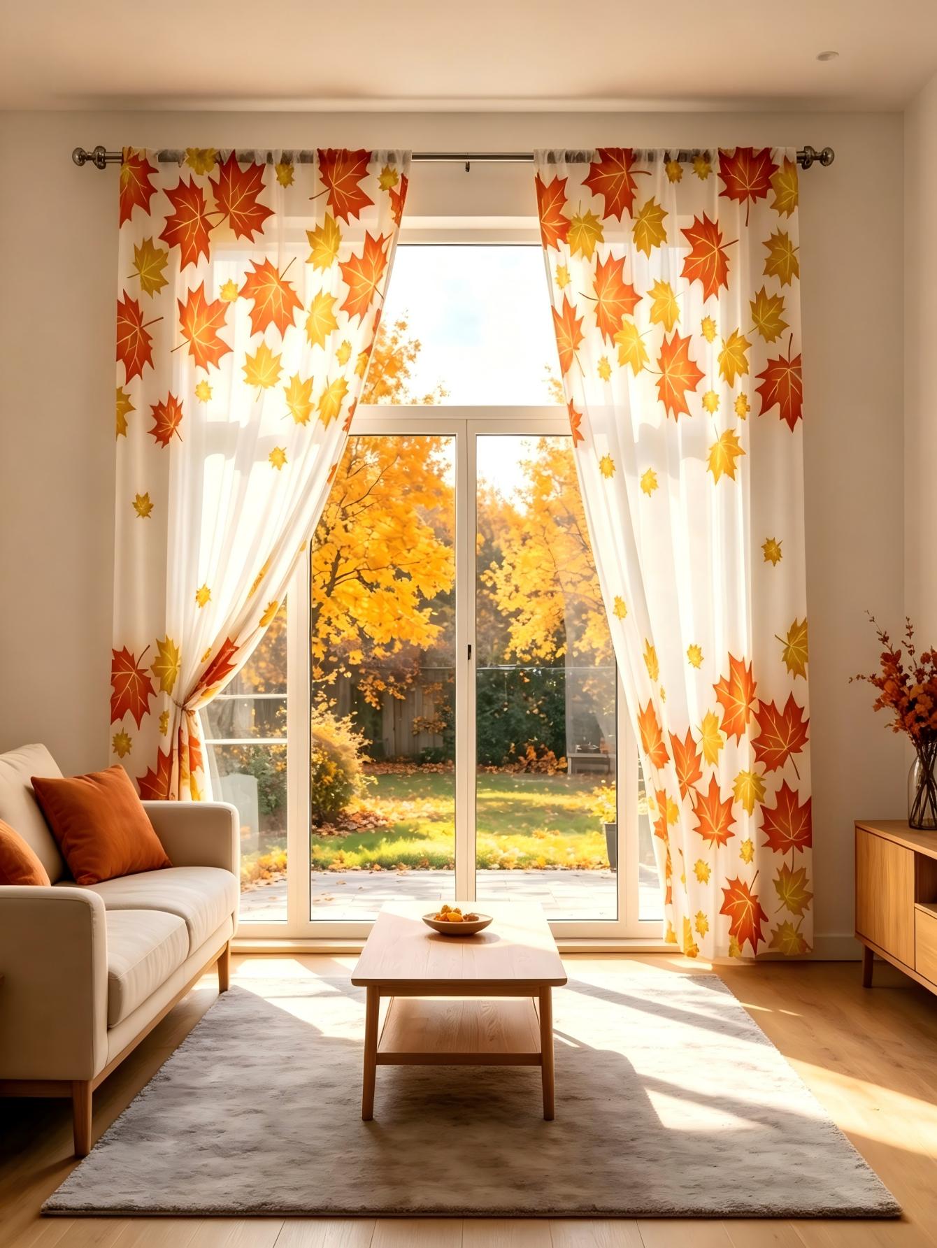 2 Pezzi Tende Trasparenti con  - Home Decor Orange recensione e prezzo