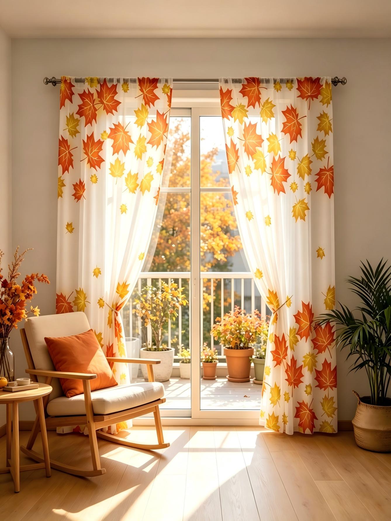 2 Pezzi Tende Trasparenti con  - Home Decor Orange recensione e prezzo