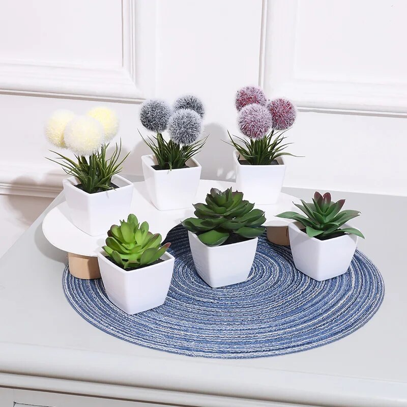 1SET (6PC) Mini pianta artific - Home Decor Store recensione e prezzo