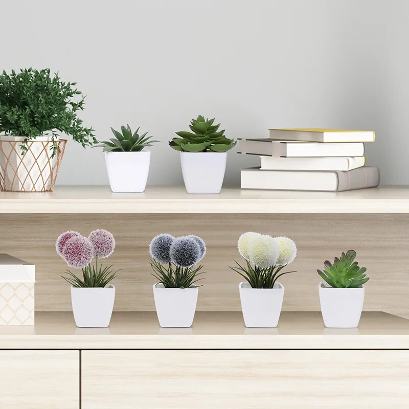 1SET (6PC) Mini pianta artific - Home Decor Store recensione e prezzo