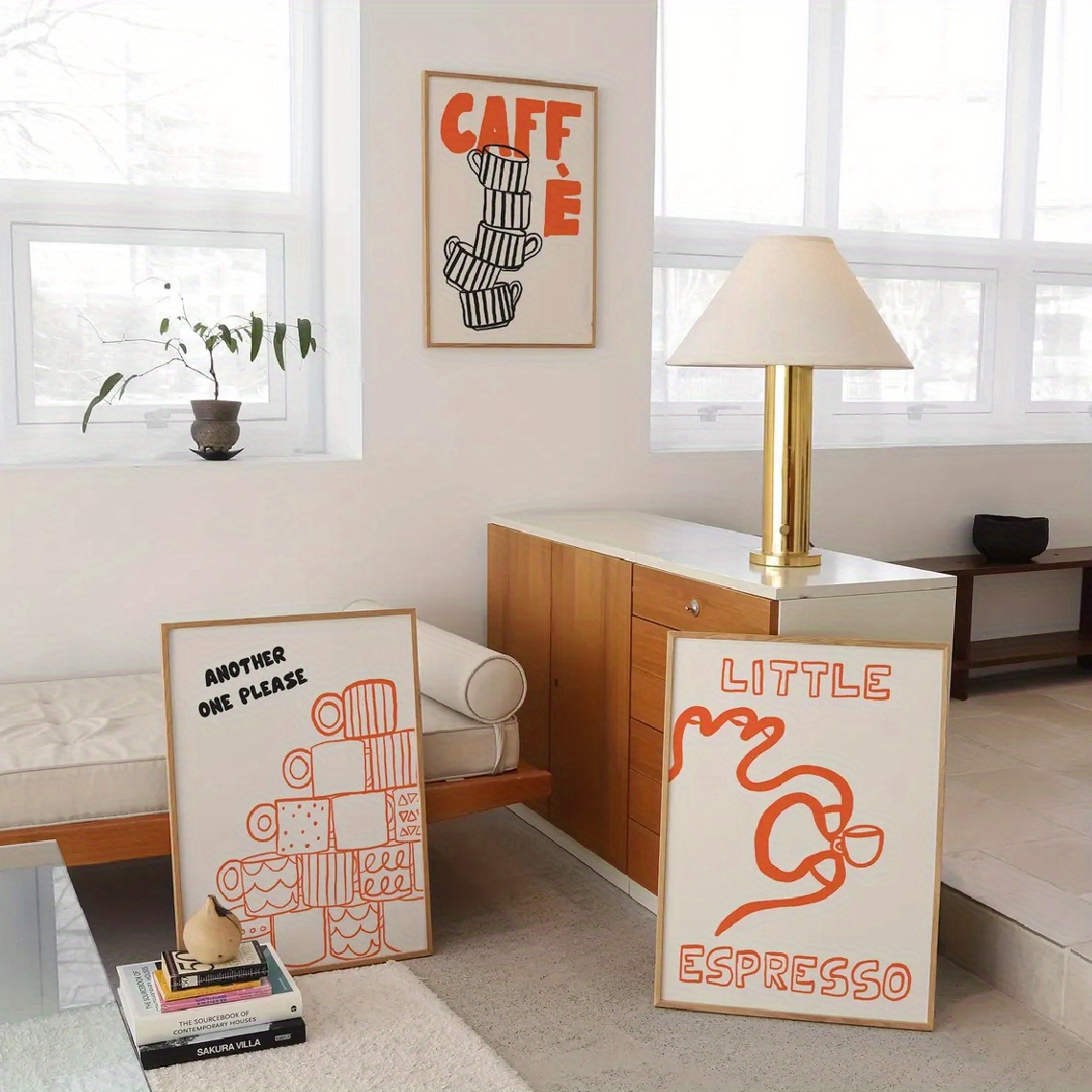 1/3 pezzi di caffè italiano su - Home Decor Orange recensione e prezzo