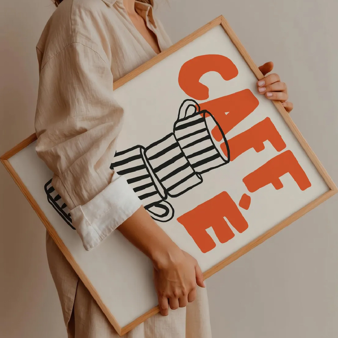 1/3 pezzi di caffè italiano su - Home Decor Orange recensione e prezzo