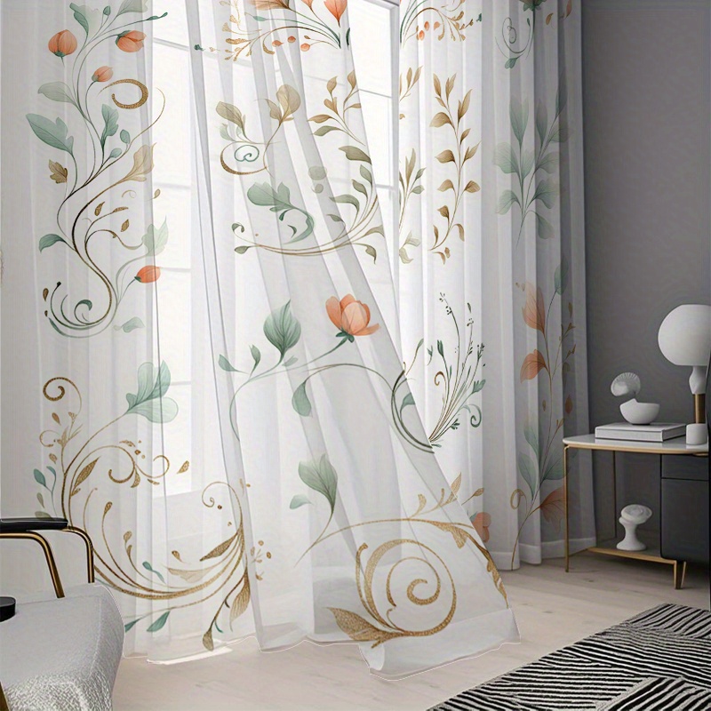2 Pezzi Tende Trasparenti con  - Home Decor Orange recensione e prezzo