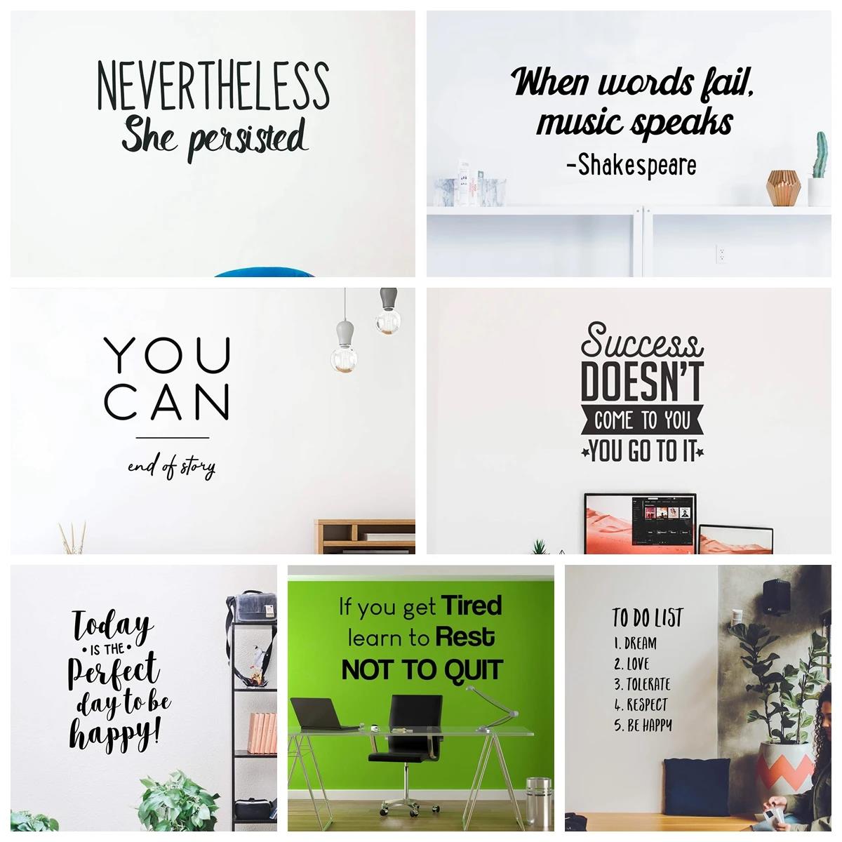 1pc Quotes Wall Sticker vinile - Home Decor Window Blinds recensione e prezzo