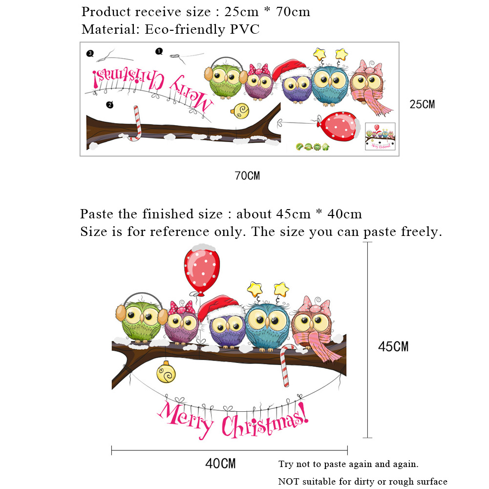 Adesivi murali natalizi con gu - Home Decor Window Blinds recensione e prezzo