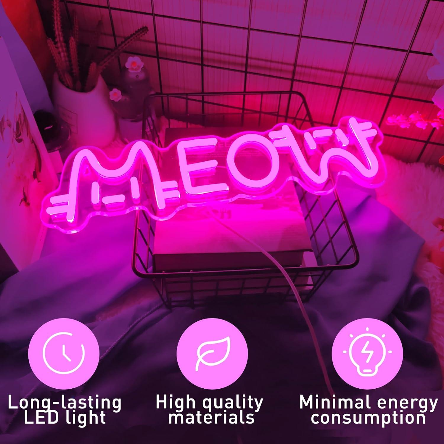 Insegna al Neon a Forma di Gat - Home Decor Store recensione e prezzo