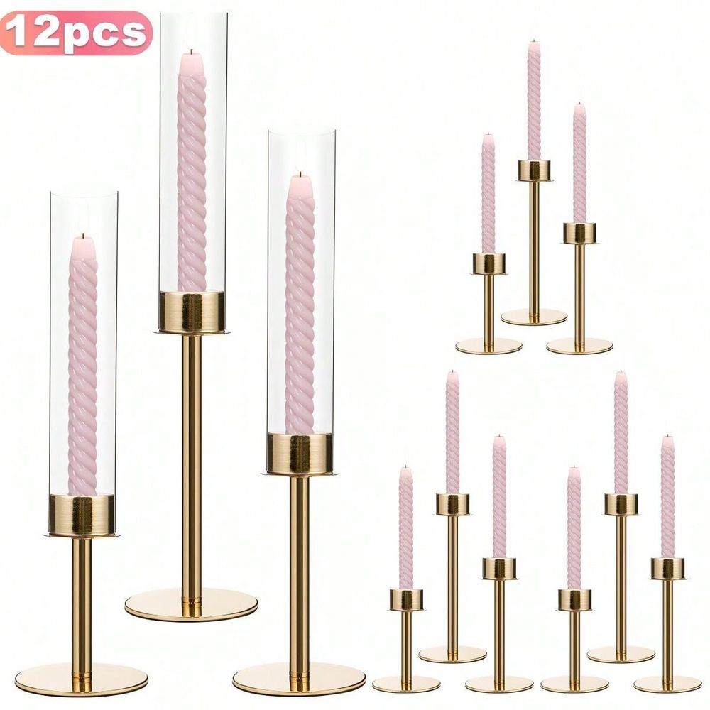 12 Portacandele Dorati a Colon - Home Decor Gold recensione e prezzo