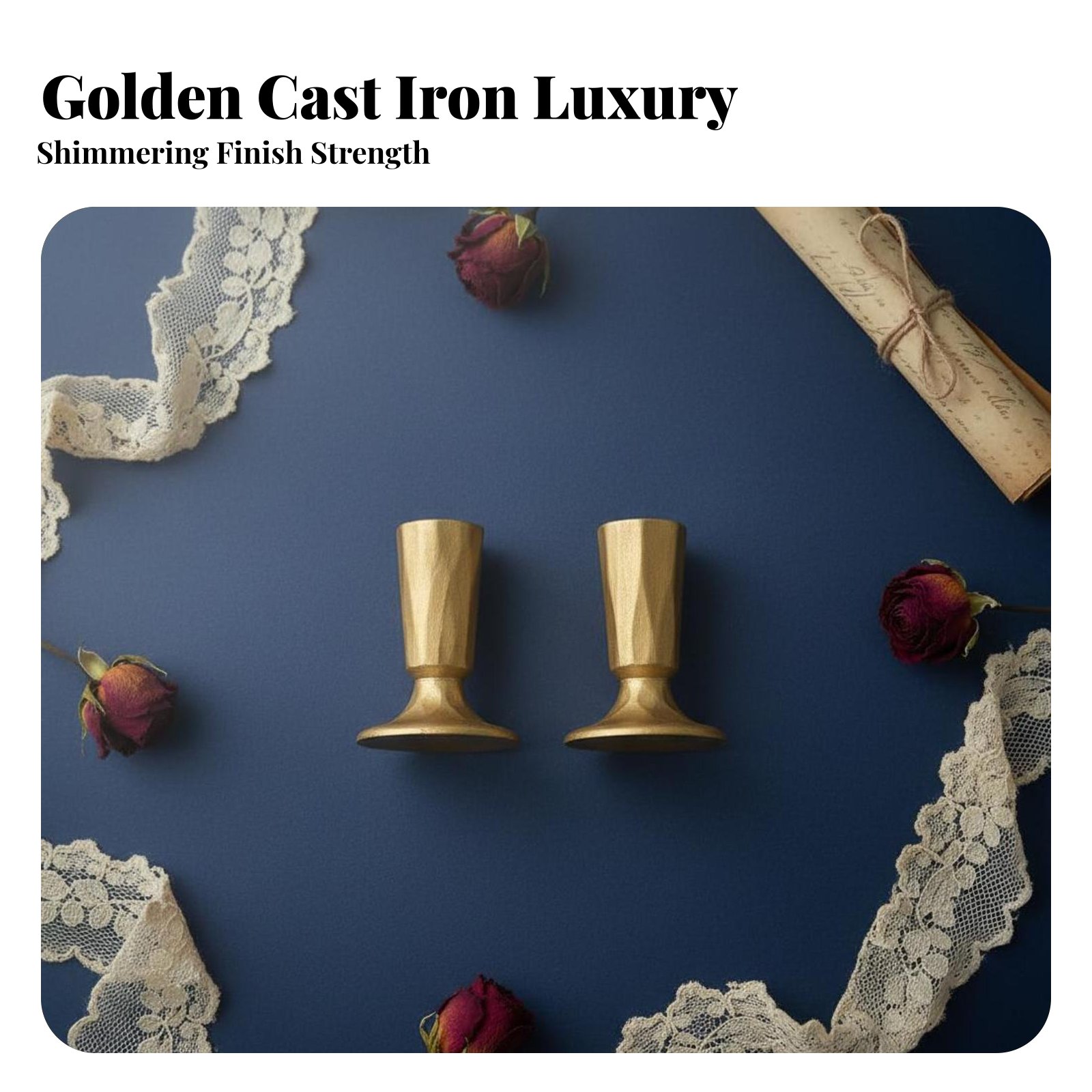 Portacandele in Ghisa Dorata,  - Home Decor Gold recensione e prezzo
