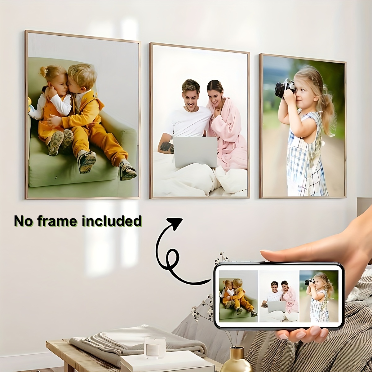 Personalizza qualsiasi 3 foto  - Home Decor Canvas recensione e prezzo
